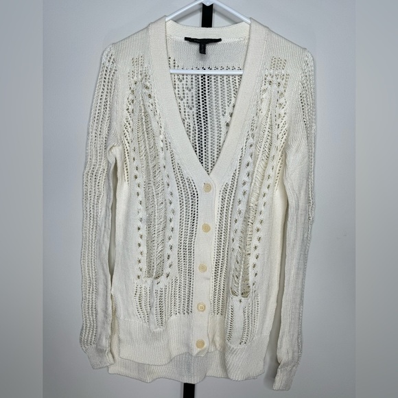 BCBGMaxAzria Kiril Drop Needle Button Cardigan - Effortless Elegance and Style - Picture 2 of 6